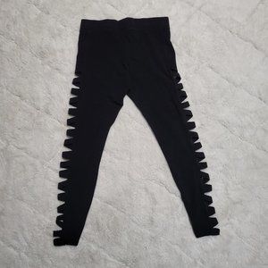 Express Cut-out Legging Small Black 'Used Once' Cut-outs Down Outsides of Legs